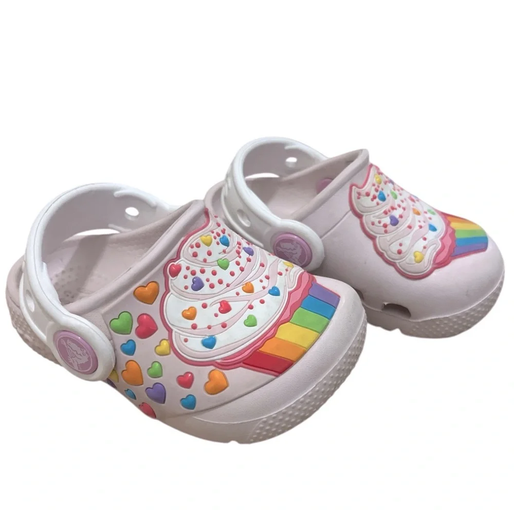 Baby Girl Colorful Cupcake Crocs